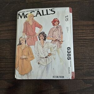 Mccall's Women's vintage shirt pattern